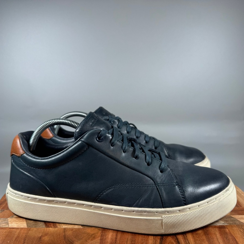 Cole Haan Mens Grand Crosscourt Leather Sneakers Navy Blue C40741 Size 9M